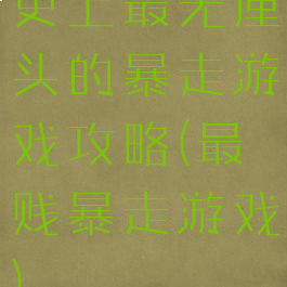 史上最无厘头的暴走游戏攻略(最贱暴走游戏)