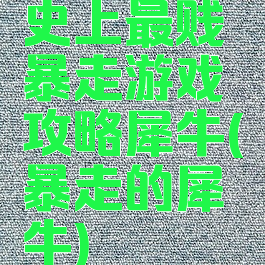 史上最贱暴走游戏攻略犀牛(暴走的犀牛)