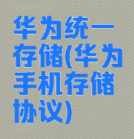 华为统一存储(华为手机存储协议)