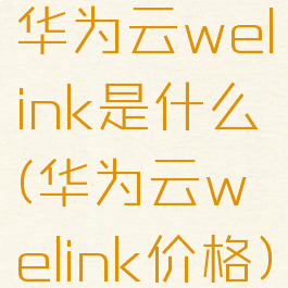 华为云welink是什么(华为云welink价格)