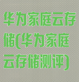 华为家庭云存储(华为家庭云存储测评)