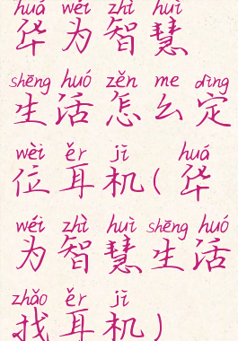 华为智慧生活怎么定位耳机(华为智慧生活找耳机)