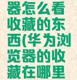 华为浏览器怎么看收藏的东西(华为浏览器的收藏在哪里能找到)