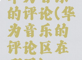 华为音乐的评论(华为音乐的评论区在哪里)