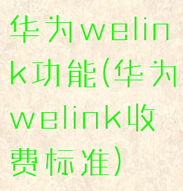 华为welink功能(华为welink收费标准)