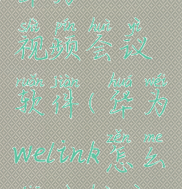 华为welink视频会议软件(华为welink怎么加入会议)