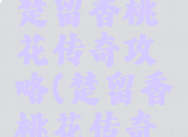 单价游戏楚留香桃花传奇攻略(楚留香桃花传奇下载)