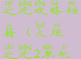 单机火炬之光攻略秘籍(火炬之光2单机秘籍)