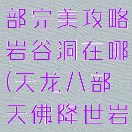 单机天龙八部完美攻略岩谷洞在哪(天龙八部天佛降世岩谷洞在哪)