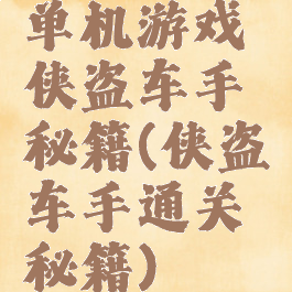 单机游戏侠盗车手秘籍(侠盗车手通关秘籍)