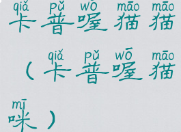 卡普喔猫猫(卡普喔猫咪)