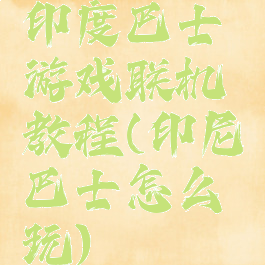 印度巴士游戏联机教程(印尼巴士怎么玩)