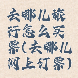 去哪儿旅行怎么买票(去哪儿网上订票)