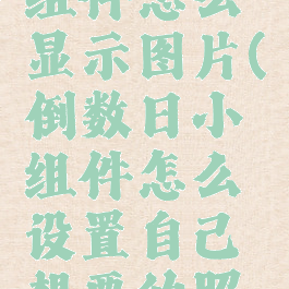 倒数日小组件怎么显示图片(倒数日小组件怎么设置自己想要的照片)