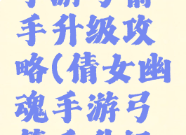 倩女幽魂手游弓箭手升级攻略(倩女幽魂手游弓箭手升级攻略视频)