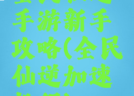 全民仙逆手游新手攻略(全民仙逆加速教程)