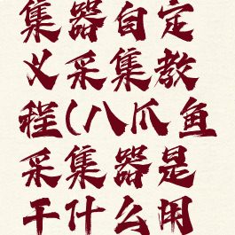 八爪鱼采集器自定义采集教程(八爪鱼采集器是干什么用的)