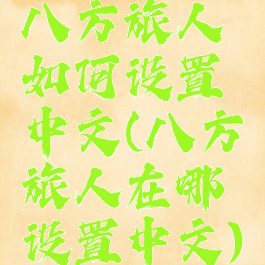 八方旅人如何设置中文(八方旅人在哪设置中文)