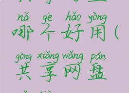 共享网盘哪个好用(共享网盘软件)