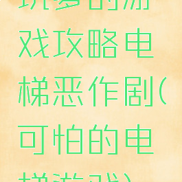 坑爹的游戏攻略电梯恶作剧(可怕的电梯游戏)