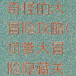 坑爹游戏奇怪的大冒险攻略(坑爹大冒险隐藏关卡)