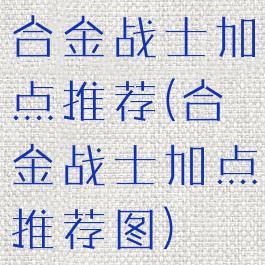 合金战士加点推荐(合金战士加点推荐图)