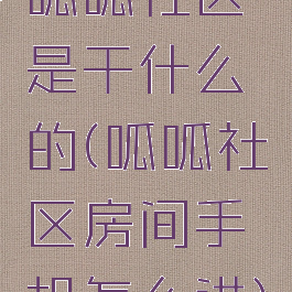 呱呱社区是干什么的(呱呱社区房间手机怎么进)