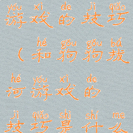 和狗狗拔河游戏的技巧(和狗狗拔河游戏的技巧是什么)