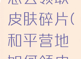 和平营地怎么领取皮肤碎片(和平营地如何领皮肤)