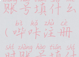 哔咔注册时账号填什么(哔咔注册时账号填什么信息)