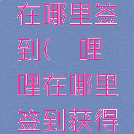 哔哩哔哩在哪里签到(哔哩哔哩在哪里签到获得硬币)