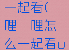 哔哩哔哩怎么才能一起看(哔哩哔哩怎么一起看up主的视频)