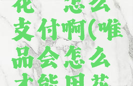 唯品会用花呗怎么支付啊(唯品会怎么才能用花呗支付)