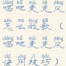 唱吧麦克风怎么放歌(唱吧麦克风使用技巧)