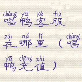 唱鸭客服在哪里(唱鸭充值)