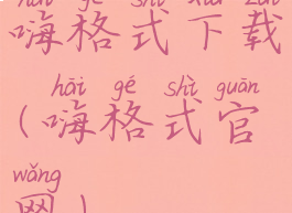 嗨格式下载(嗨格式官网)