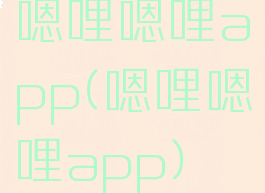 嗯哩嗯哩app(嗯哩嗯哩app)
