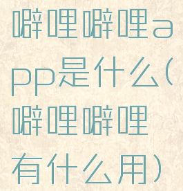 噼哩噼哩app是什么(噼哩噼哩有什么用)