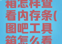 图吧工具箱怎样查看内存条(图吧工具箱怎么看显存)