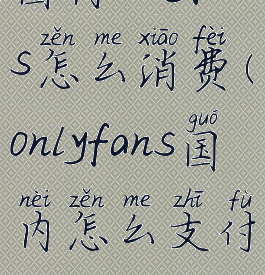 国内onlyfans怎么消费(onlyfans国内怎么支付)