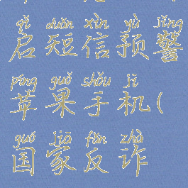 国家反诈中心怎么开启短信预警苹果手机(国家反诈中心iphone设置)