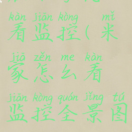 在米家怎么看监控(米家怎么看监控全景图)