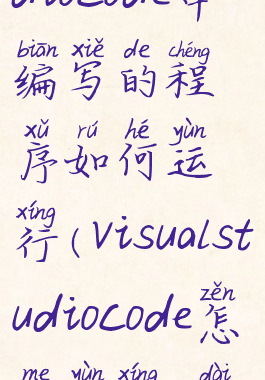 在visualstudiocode中编写的程序如何运行(visualstudiocode怎么运行c代码)