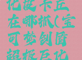 宝可梦剑盾超极巨化皮卡丘在哪抓(宝可梦剑盾超极巨化皮卡丘在哪抓的)