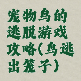 宠物鸟的逃脱游戏攻略(鸟逃出笼子)