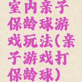 室内亲子保龄球游戏玩法(亲子游戏打保龄球)