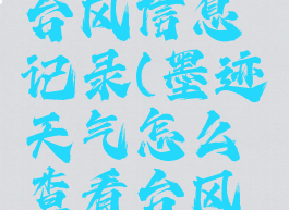 墨迹天气怎么查看台风信息记录(墨迹天气怎么查看台风信息记录表)