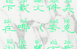 夸克浏览器下载文件夹在哪(夸克浏览器下载路径)