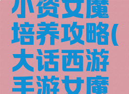 大话手游小资女魔培养攻略(大话西游手游女魔伙伴推荐)