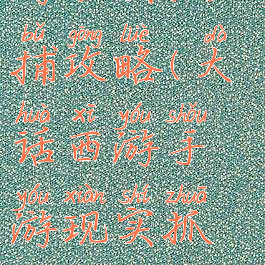 大话西游手游现实抓捕攻略(大话西游手游现实抓捕攻略大全)